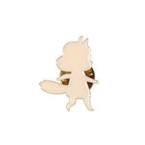 Image of FOXY GIRL pin's ivory by Lucille Michieli