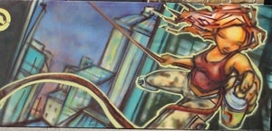 Image of "She Gets Up" original on canvas by Mau Mau