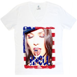 Image of American Hell - V-Neck Weiß - Mann