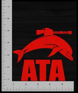 Image of Accessory | Battlenose Dolphin | Large Vinyl Decal | Red