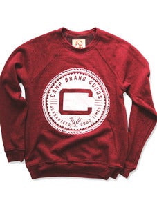 Image of OLDS CREST CREWNECK SWEATSHIRT | TRI-RED