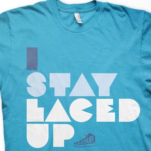Image of I Stay Laced Up Tee (Teal)