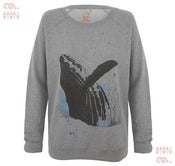 Image of Whale Grey Sweatshirt (Girls Organic)