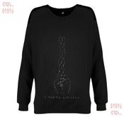 Image of Fingers Crossed Black Sweat (Girls Organic)