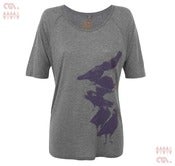 Image of Crow Grey 3/4 Sleeve Raglan T-shirt (Girls Tencel)