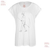 Image of Mr Death White Roll Sleeve-T (Girls)