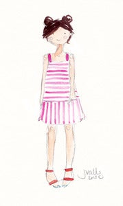 Image of STRIPES - ORIGINAL WATERCOLOR