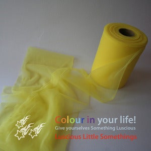 Image of Nylon Chiffon (tricot) 6" wide - Yellow - per metre
