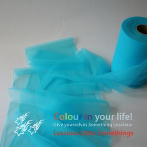 Image of Nylon Chiffon (tricot) 6" wide - Turquoise - per metre
