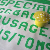 Image of Big Breakfast tea towel - kelly green