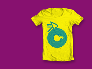Image of ORGANIC TRACK T-SHIRT - YELLOW