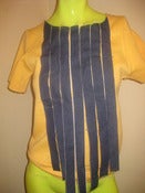 Image of denim strip sweatshirt