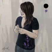 Image of PIN . black . purple