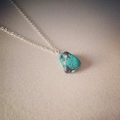 Image of Tiny Turquoise Nugget Necklace