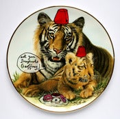 Image of 'Eat your doughnuts Geoffrey' customised vintage side plate.