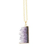 Image of Amethyst Necklace with Geode Slice