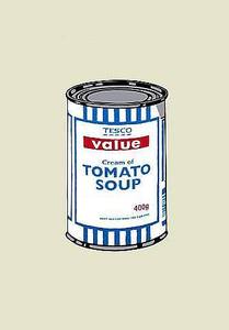 Image of "Soupcan Original Blue & White" by Banksy