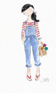 Image of OVERALLS 3 - ORIGINAL WATERCOLOR