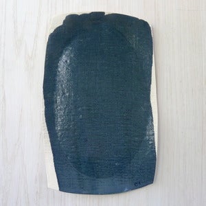 Image of large stone blue platter #35