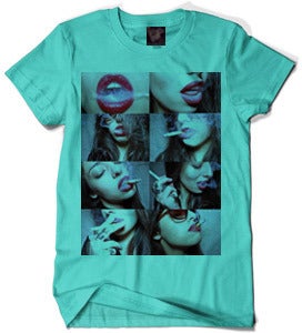 Image of Smoking Lips Teal 