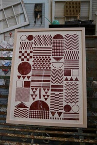 Image of Framed "Native" Pattern Art Print