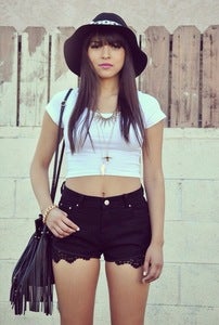 Image of Lace High Waist Shorts