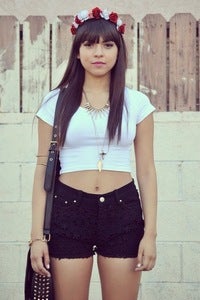 Image of Daisy Crochet High Shorts
