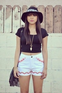 Image of Aztec Print High Shorts