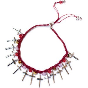 Image of Bond Girl Red 'Count Your Confessions' bracelet