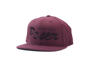 Image of Fuck you Poser Snapback in Burgundy