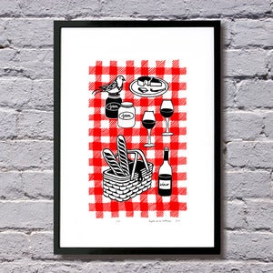 Image of Picnic limited edition print - (more colours available...)