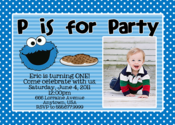 Image of Cookie Monster Invitation