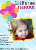 Image of Float Away Balloon Invitation