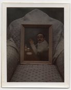 Image of COLOR POLAROID OF PAINTING OF MAN WITH A BEER 