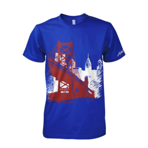 Image of Ben Franklin Bridge Tee (Royal/Red)