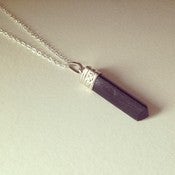 Image of Black Tourmaline Pendant Necklace