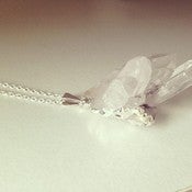 Image of Silver Edged Crystal Quartz Cluster Necklace