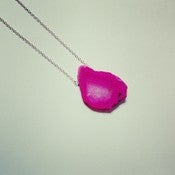 Image of The 'India' Hot Pink Agate Slab Necklace