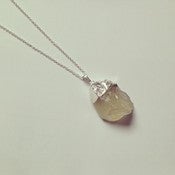 Image of The 'Daisy' Silver Dipped Citrine Necklace