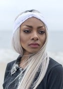 Image of Lace Hair Turban Headband Turband Headband- WHITE, CREAM OR BLACK