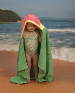 Image of Flower Hooded Towel - Children's Size