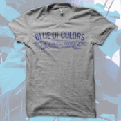 Image of Blue of Colors<br>'Small Little Pieces'<br>T-Shirt (Tri-Athletic Grey)