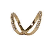 Image of Dainty Crystal Midi Knuckle Ring