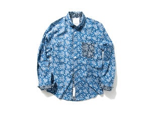 Image of DeMarcoLab "PAISLEY L/S SHIRT" / Blue