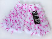 Image of Spiked fluffies uv white/neon pink