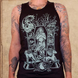 Image of American Gods - tank top - discharge inks - only 18 of them
