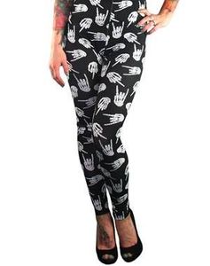 Image of Skeleton hands leggings