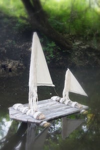 Image of Beachy White Washed Rustic Raft Prop~ Another Woodsy Wonders Original!!
