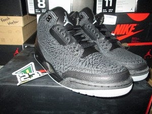 Image of Air Jordan III (3) Retro "Black Flips"  