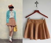 Image of tan wool circle skrt S